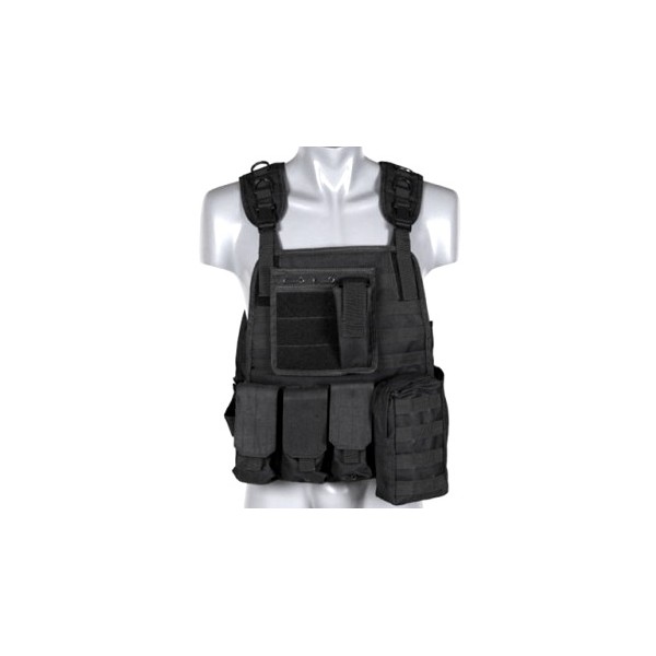VESTA TACTICA PLATE CARRIER HARNESS BLACK VESTA TACTICA PLATE CARRIER HARNESS BLACK
